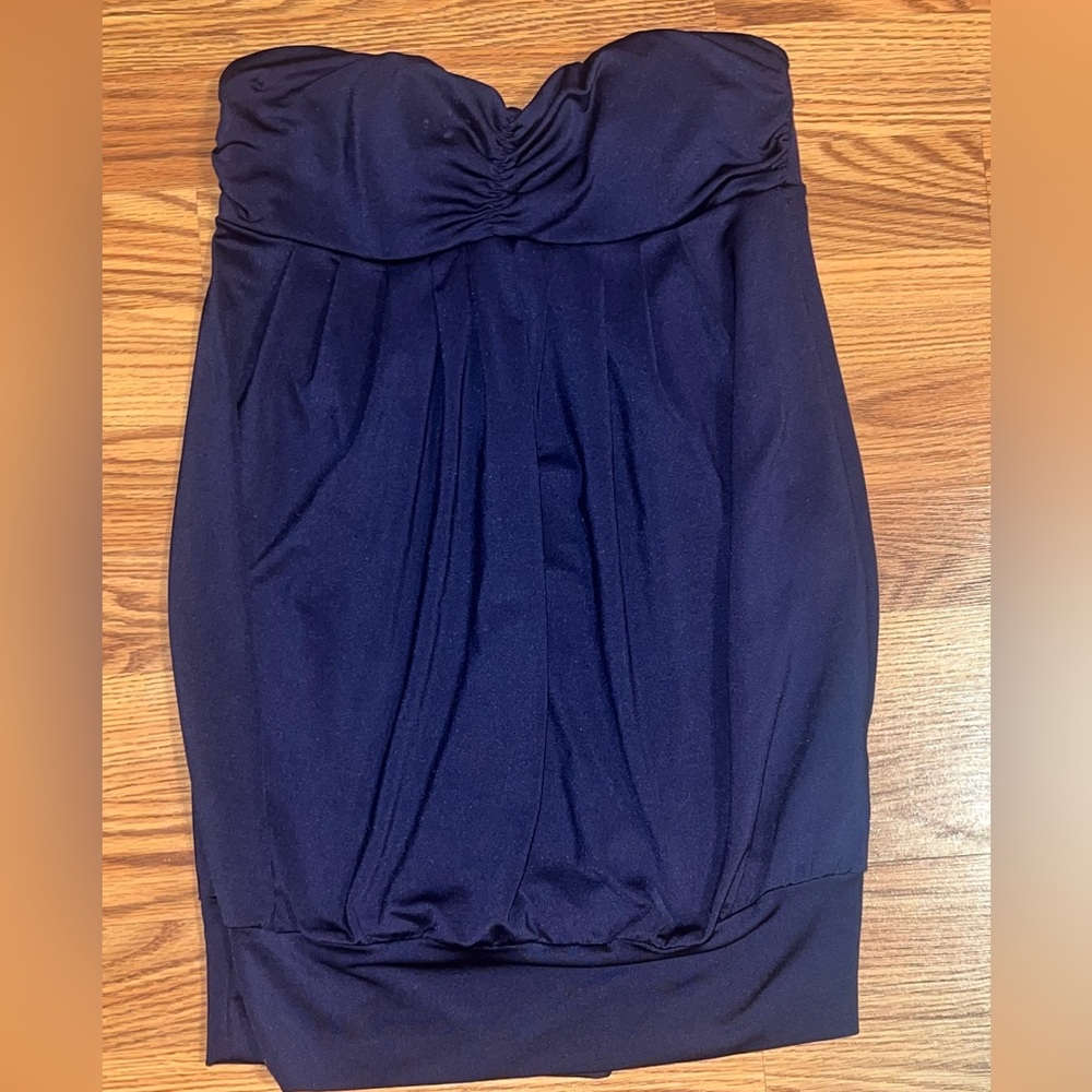 Womens Navy Strapless Dress Size M